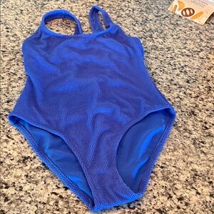 Vibrant Blue Textured Swimsuit